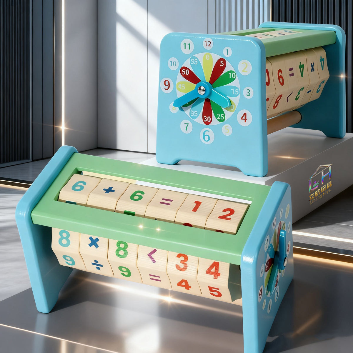 Wooden Math Cube for Kids – Hands-On Arithmetic Learning Toy