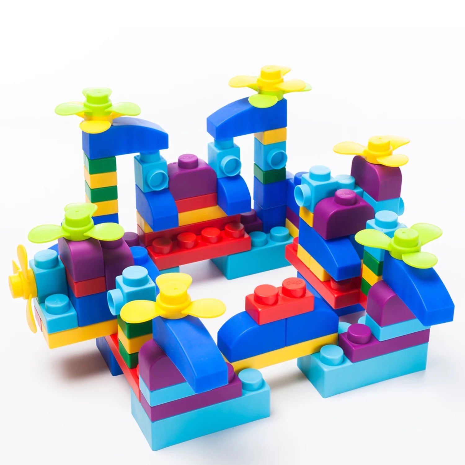 plus Soft Building Blocks — Creativity Toy, Educational Play, Cognitive Development, Early Learning Stacking Blocks for Infants and Toddlers, Primary (122-Piece Set)
