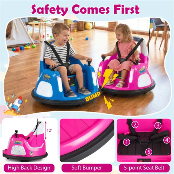 Pink Kids Bumper Car Ride-On