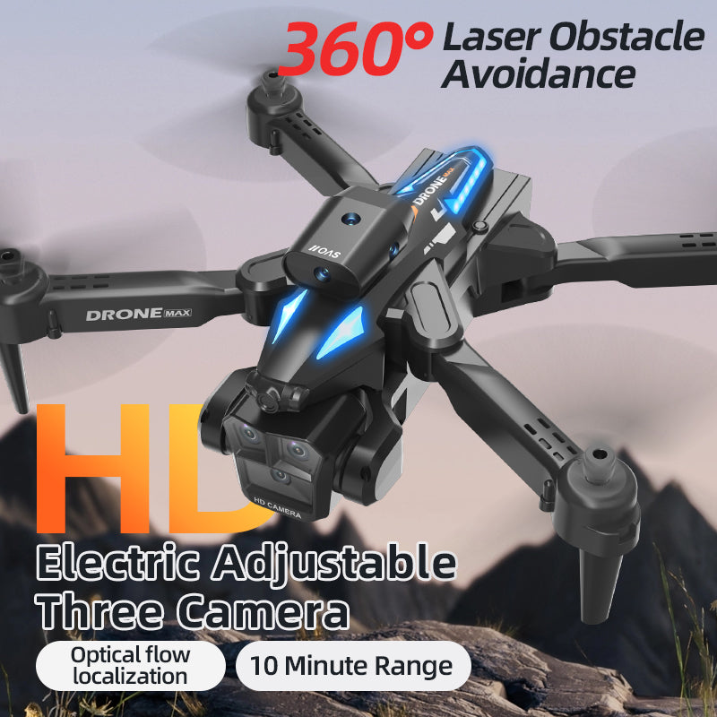 C10 Black Three-Camera Drone for Kids