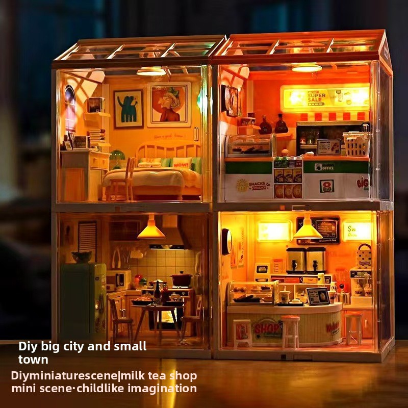 DIY Light-Up Building Block House Kits