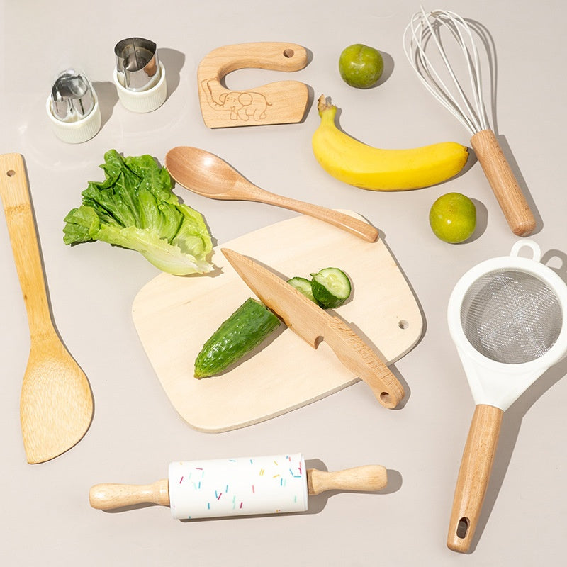 Wooden Play Kitchen Toy Set