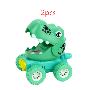 Dinosaur Push-and-Go Sliding Car Toy E 2PCS