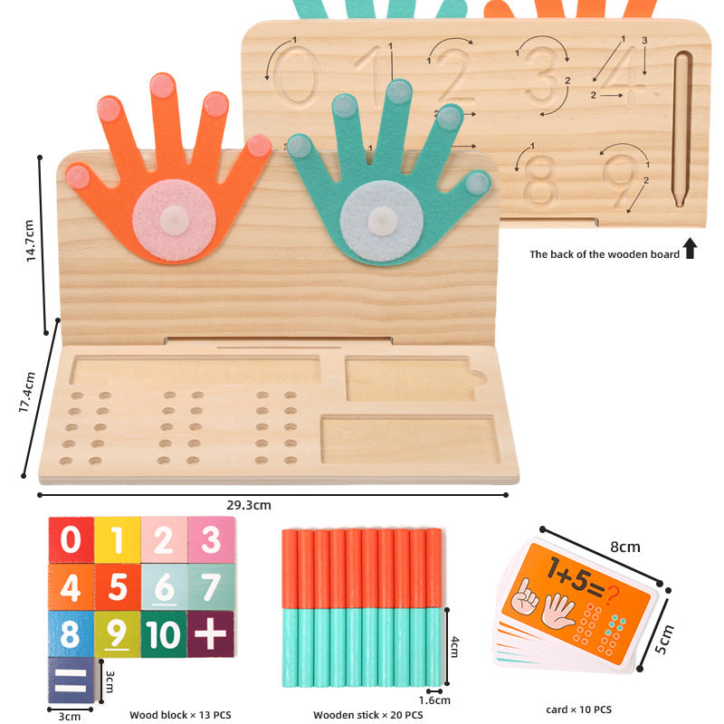 Wooden Finger Counting Math Toy – Activity Options