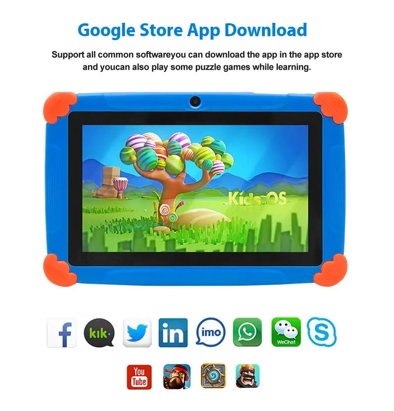 Power Up Their Potential: Educational 7-inch 18GB Children's Learning Tablet!