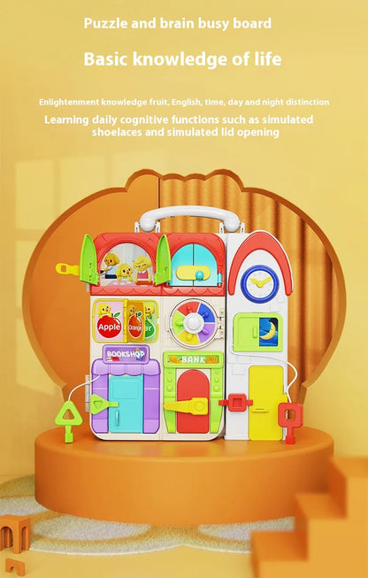 Unlock Potential: Montessori Busy Board – Toddler Learning Toy! 🧠✨