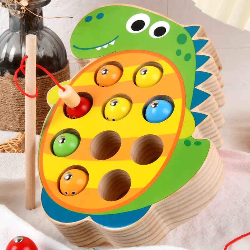 Cast & Catch: Wooden Magnetic Fishing Toy for Early Education! 🎣🌳