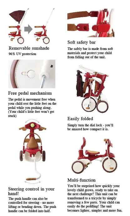 Smart Living, Joyful Riding: SS Tricycle with UV Canopy! 🚲☀️