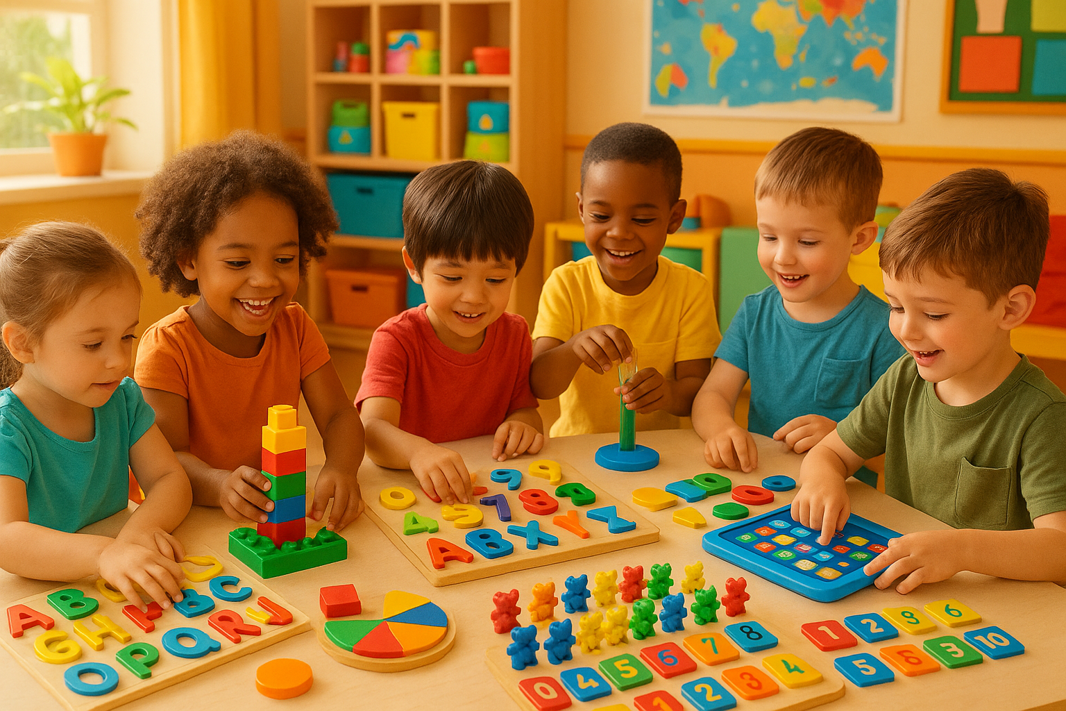 make educational toys and kids playing with it