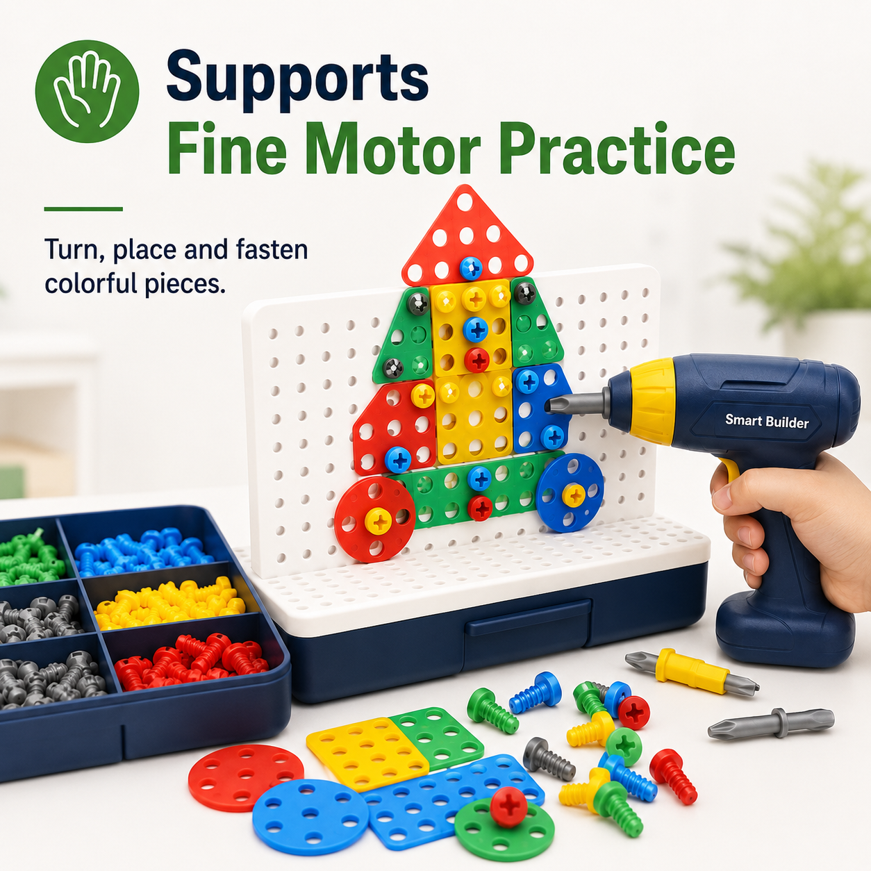 Montessori Drill Building Kit for Kids