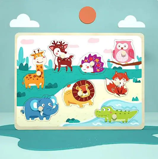 Build Their World: Montessori 3D Animal Puzzle Educational Toy! 🦒🧩🌳