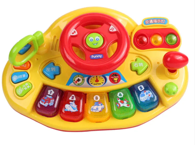 Drive & Discover: Multifunctional Simulation Steering Wheel Educational Toy! 🚗🎶