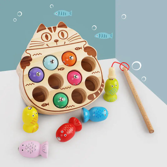 Cast & Catch: Wooden Magnetic Fishing Toy for Early Education! 🎣🌳
