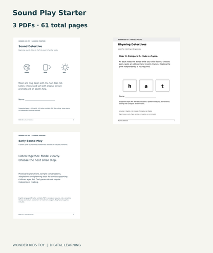 Sound Play Starter: actual included PDF covers