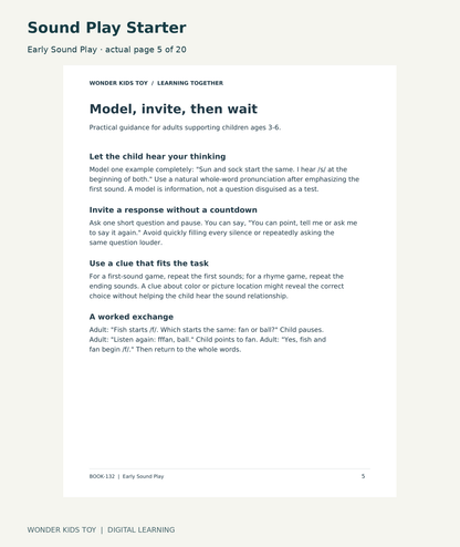 Sound Play Starter: Early Sound Play actual included page 5