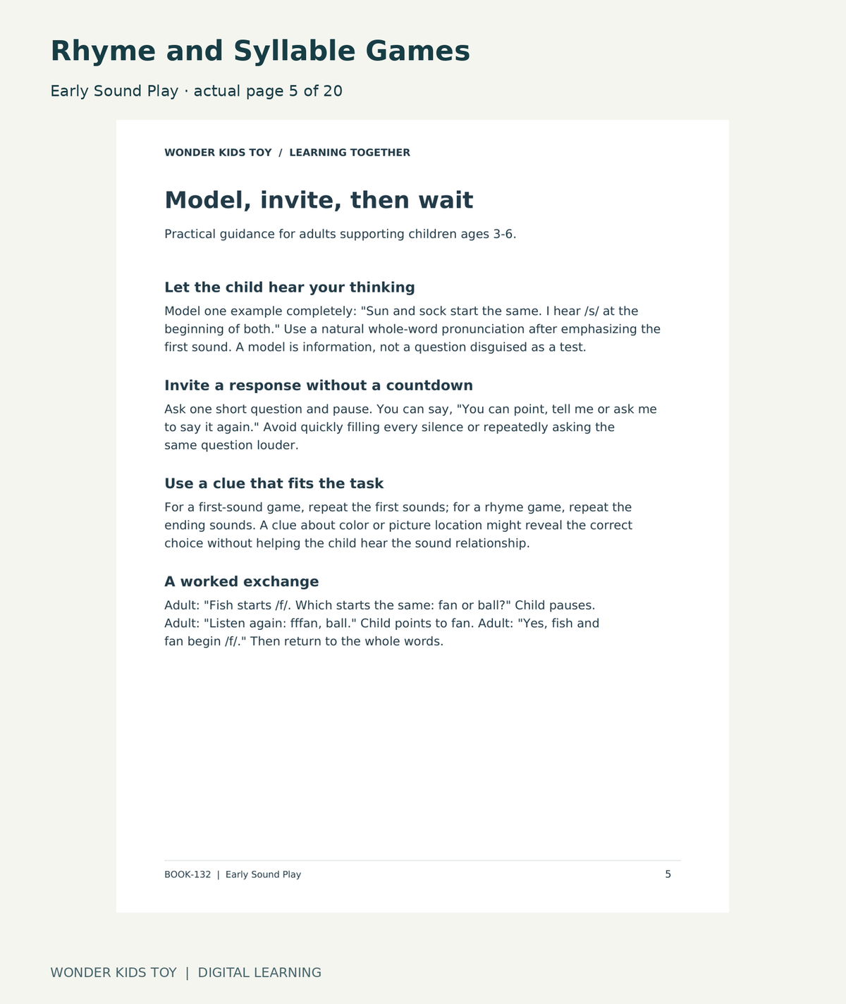 Rhyme and Syllable Games: Early Sound Play actual included page 5