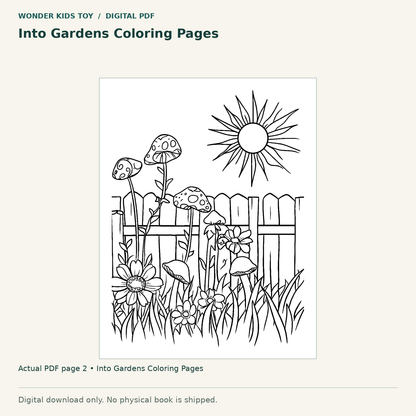 Into Gardens Coloring Pages: actual page 2 from Into Gardens Coloring Pages. Digital only; no physical book.