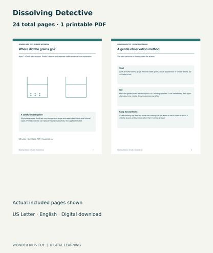 Dissolving Detective: actual included PDF cover and page 6, 24 total pages