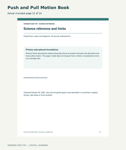 Push and Pull Motion Book: actual included PDF page 22 of 24