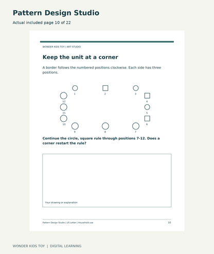 Pattern Design Studio: actual included PDF page 10 of 22