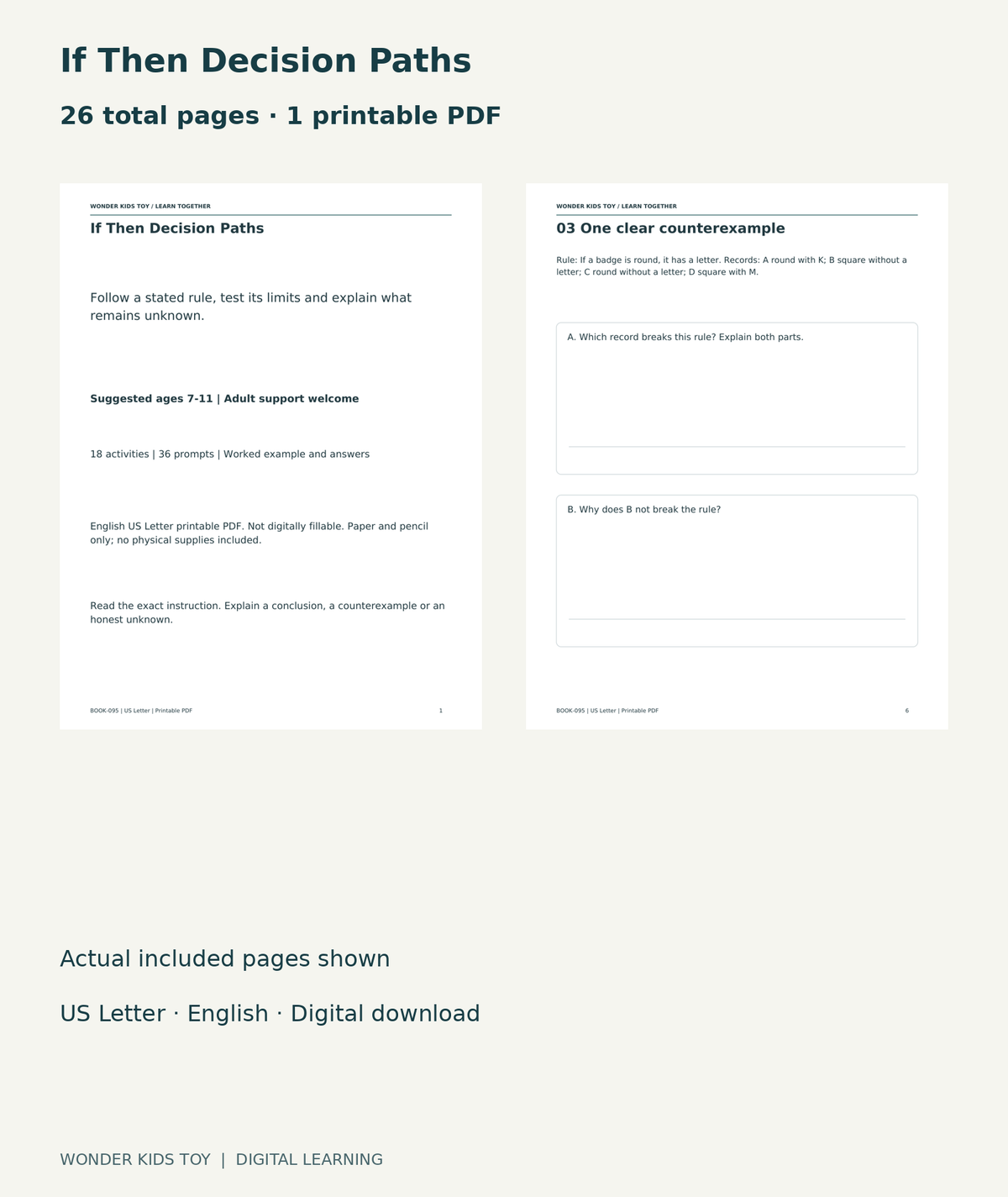 If Then Decision Paths: actual included PDF cover and page 6, 26 total pages
