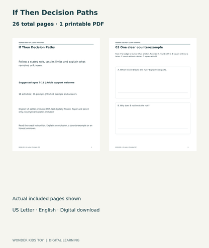 If Then Decision Paths: actual included PDF cover and page 6, 26 total pages
