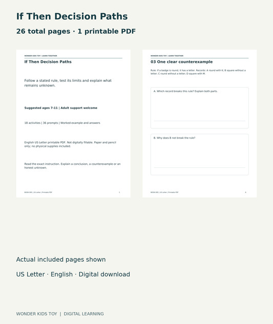 If Then Decision Paths: actual included PDF cover and page 6, 26 total pages