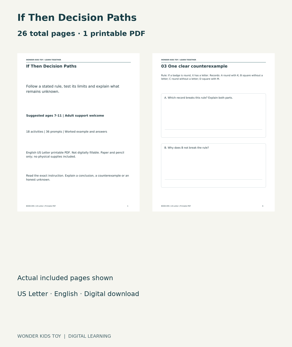 If Then Decision Paths: actual included PDF cover and page 6, 26 total pages