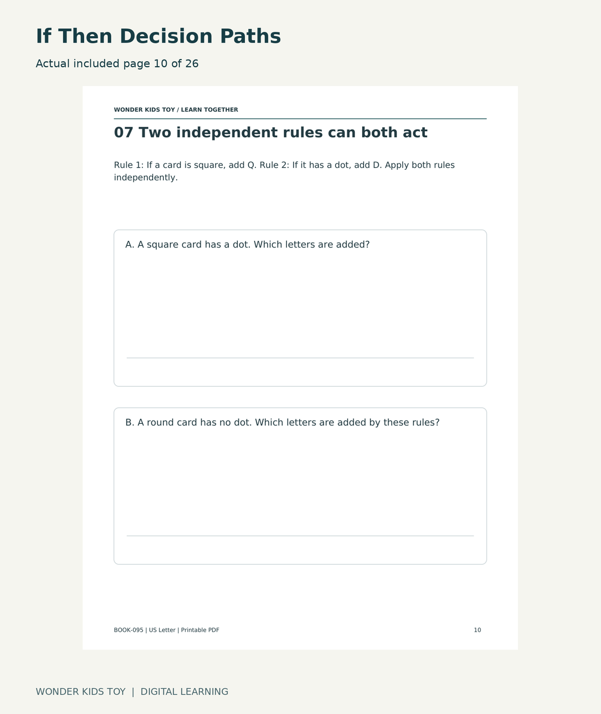 If Then Decision Paths: actual included PDF page 10 of 26