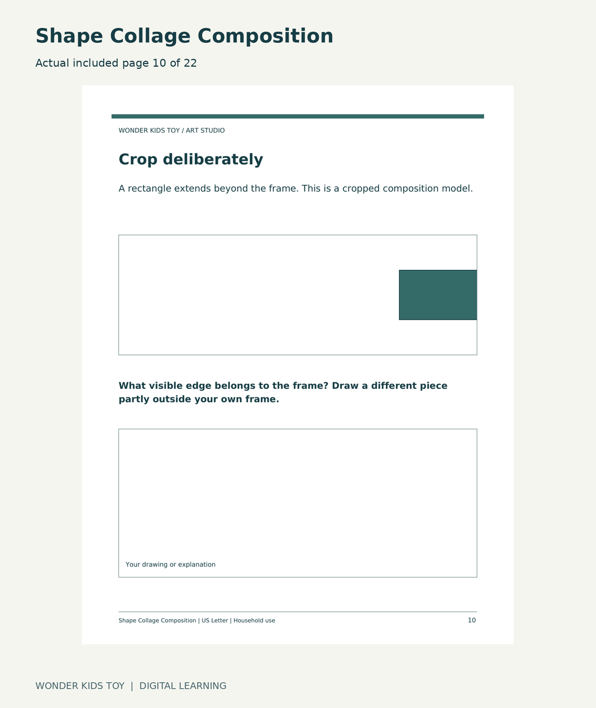 Shape Collage Composition: actual included PDF page 10 of 22