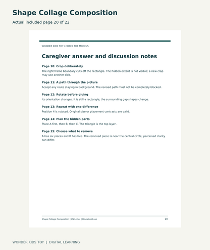 Shape Collage Composition: actual included PDF page 20 of 22