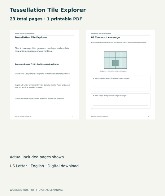 Tessellation Tile Explorer: actual included PDF cover and page 6, 23 total pages