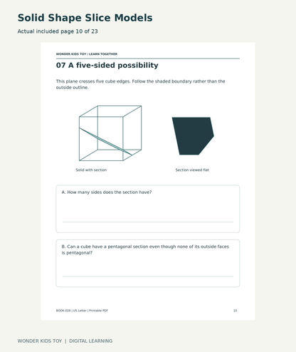Solid Shape Slice Models: actual included PDF page 10 of 23