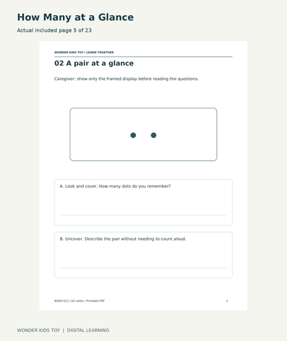 How Many at a Glance: actual included PDF page 5 of 23