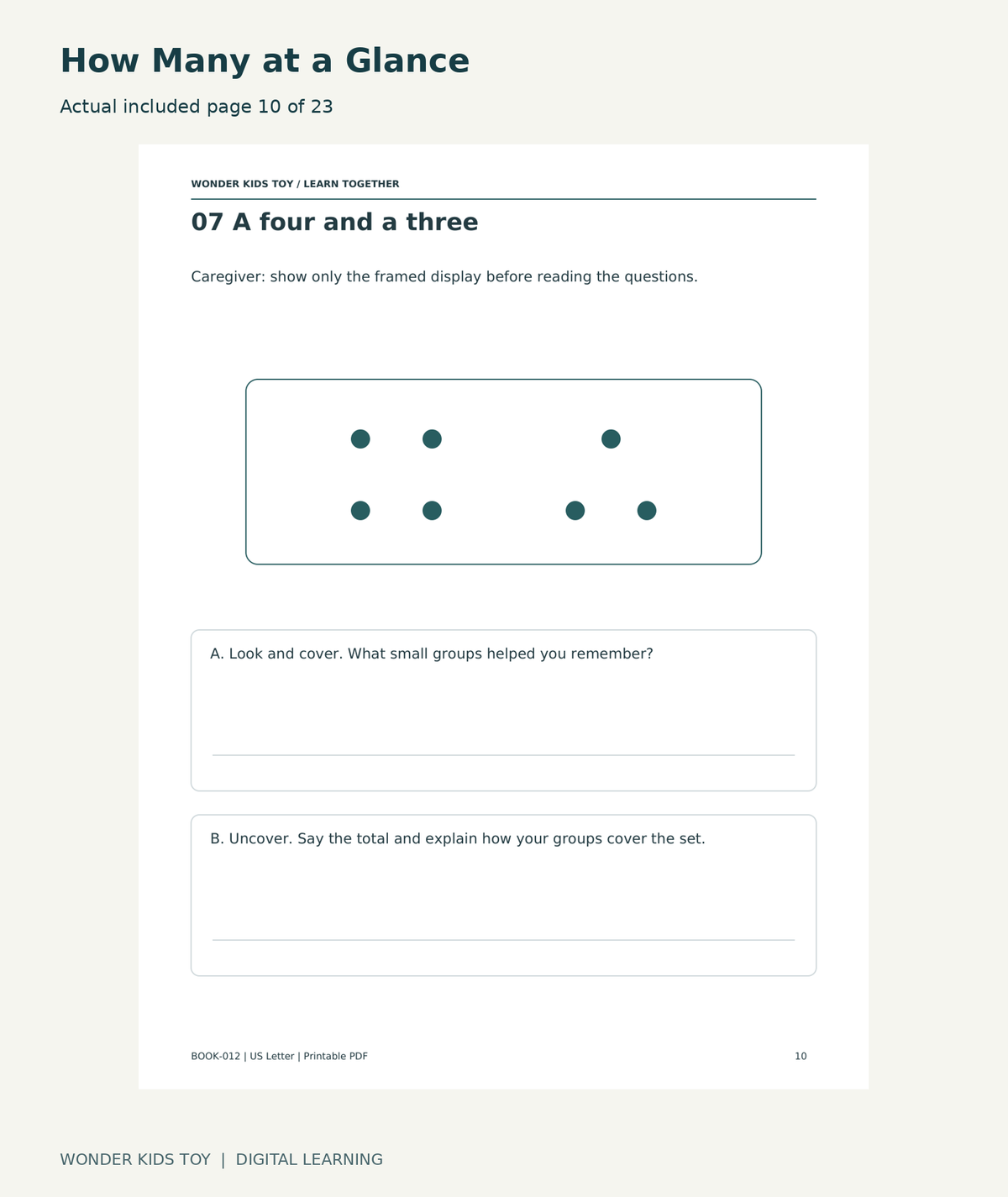 How Many at a Glance: actual included PDF page 10 of 23