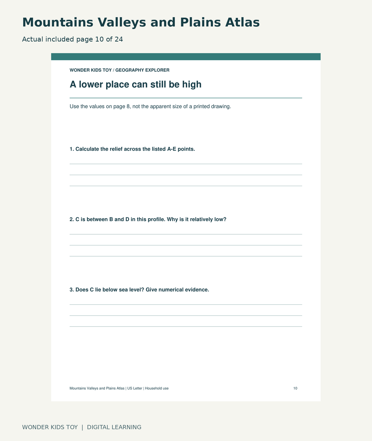 Mountains Valleys and Plains Atlas: actual included PDF page 10 of 24