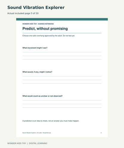 Sound Vibration Explorer: actual included PDF page 5 of 20, readable interior preview