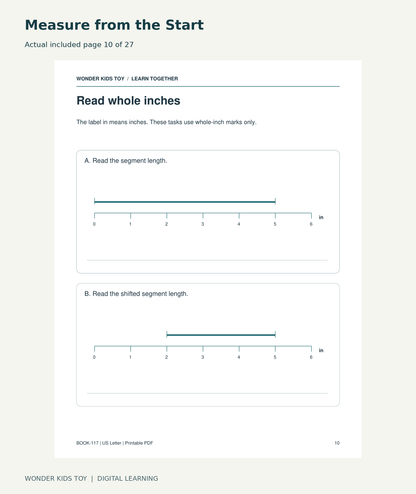 Measure from the Start: actual included PDF page 10 of 27, readable interior preview